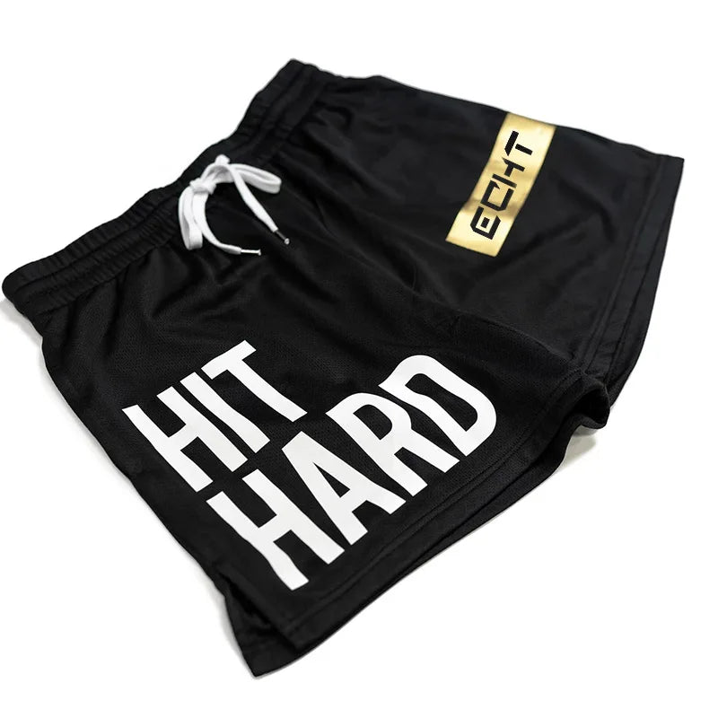 Men’s Summer Sport Shorts | Black Mesh Gym Running Workout Shorts | Quick-Dry Training Pants