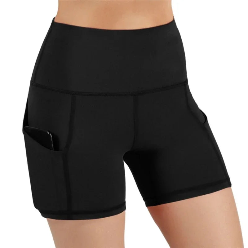 Women’s High Waist Yoga Biker Shorts with Pocket | Gym, Running, Cycling, Fitness Leggings