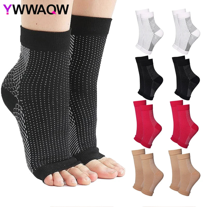 1 Pair Neuropathy Relief Compression Socks for Women and Men - Ankle Brace for Plantar Fasciitis