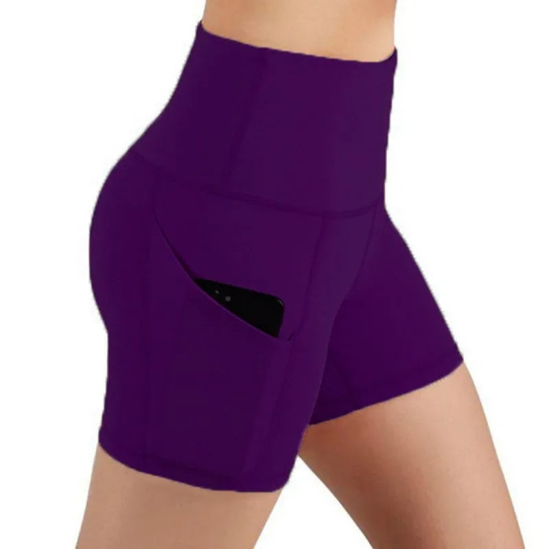 Women’s High Waist Yoga Biker Shorts with Pocket | Gym, Running, Cycling, Fitness Leggings