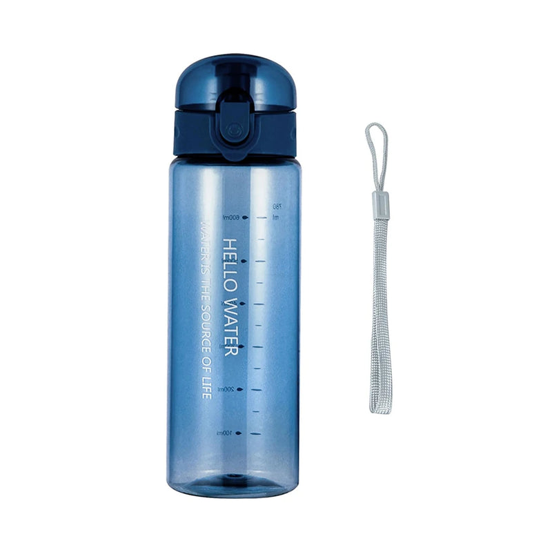 780ML Leak-Proof Water Bottle with Bounce Cover, Strap, Reusable Portable Bottle for Fitness & Gifts