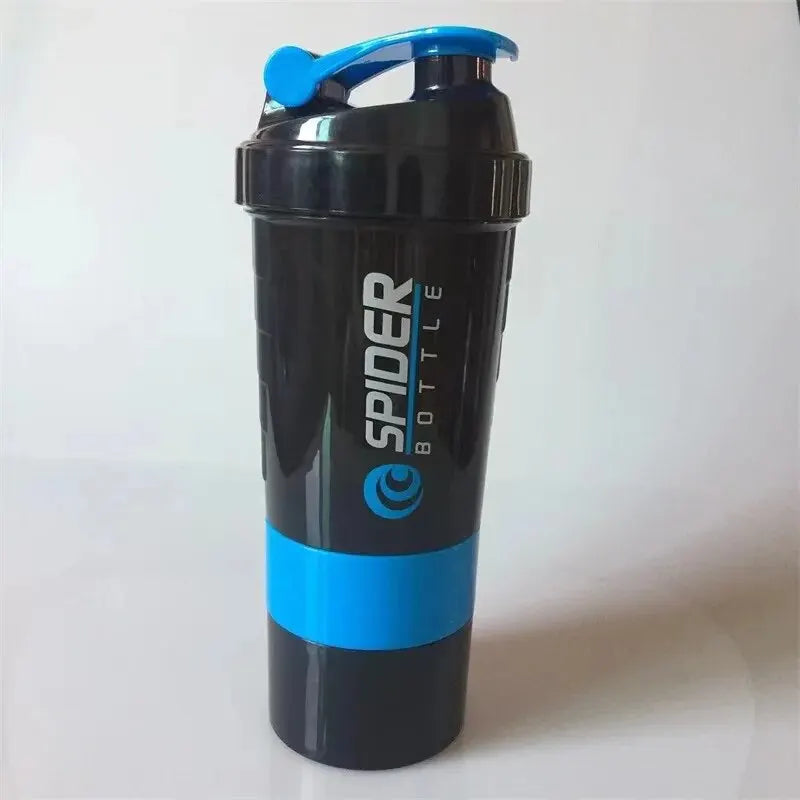 3-Layer Protein Shake Cup – Large Capacity Fitness Sports Bottle with Stirring Feature