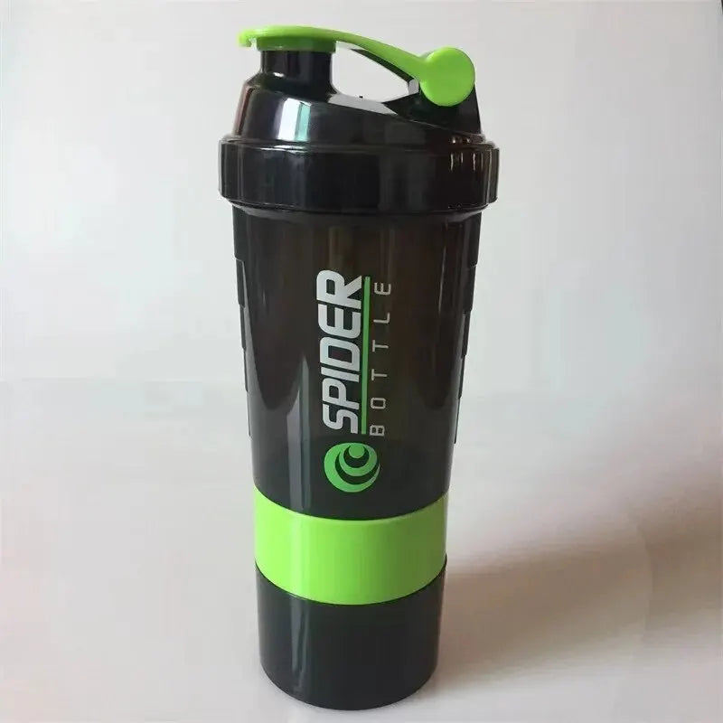 3-Layer Protein Shake Cup – Large Capacity Fitness Sports Bottle with Stirring Feature