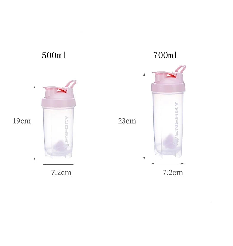 500/700ml Sports Protein Shaker Bottle – Portable Juice Cup for Outdoor Travel & Fitness