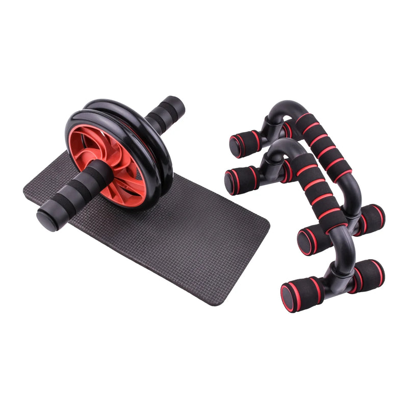 No-Noise Ab Roller & Jump Rope Set with Mat – Double-Wheeled Abdominal Trainer for Arm, Waist, Leg