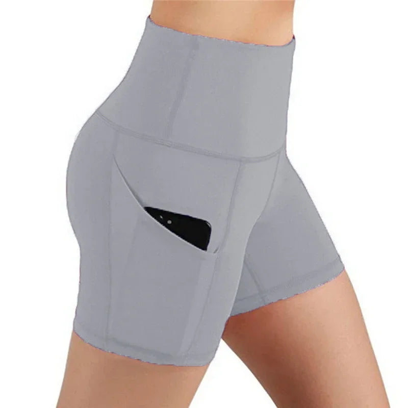 Women’s High Waist Yoga Biker Shorts with Pocket | Gym, Running, Cycling, Fitness Leggings