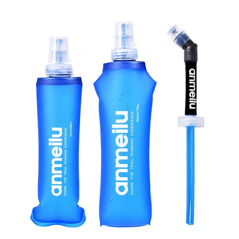 Collapsible Soft Flask | BPA-Free Hydration Bottle for Running, Cycling, Hiking | 250ml & 500ml