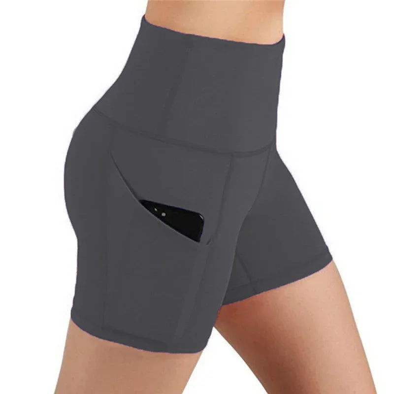 Women’s High Waist Yoga Biker Shorts with Pocket | Gym, Running, Cycling, Fitness Leggings