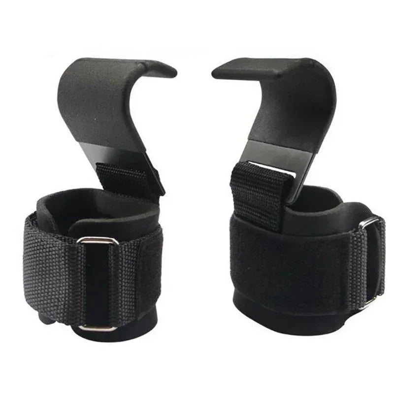 Weight Lifting Hook Grips with Wrist Wraps - Gym Hand-Bar Straps for Pull-Ups Power Lifting Strength