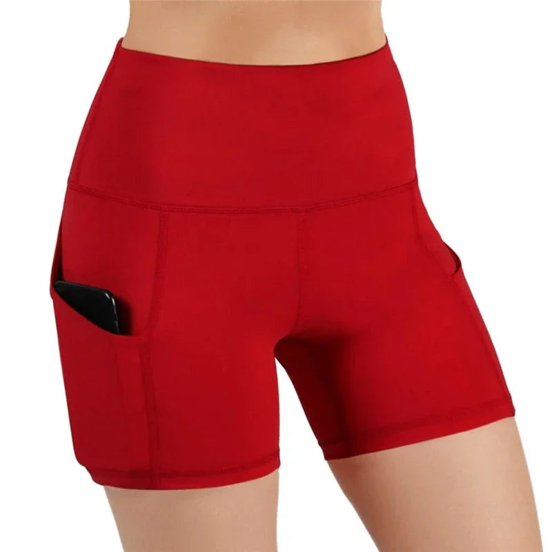 Women’s High Waist Yoga Biker Shorts with Pocket | Gym, Running, Cycling, Fitness Leggings